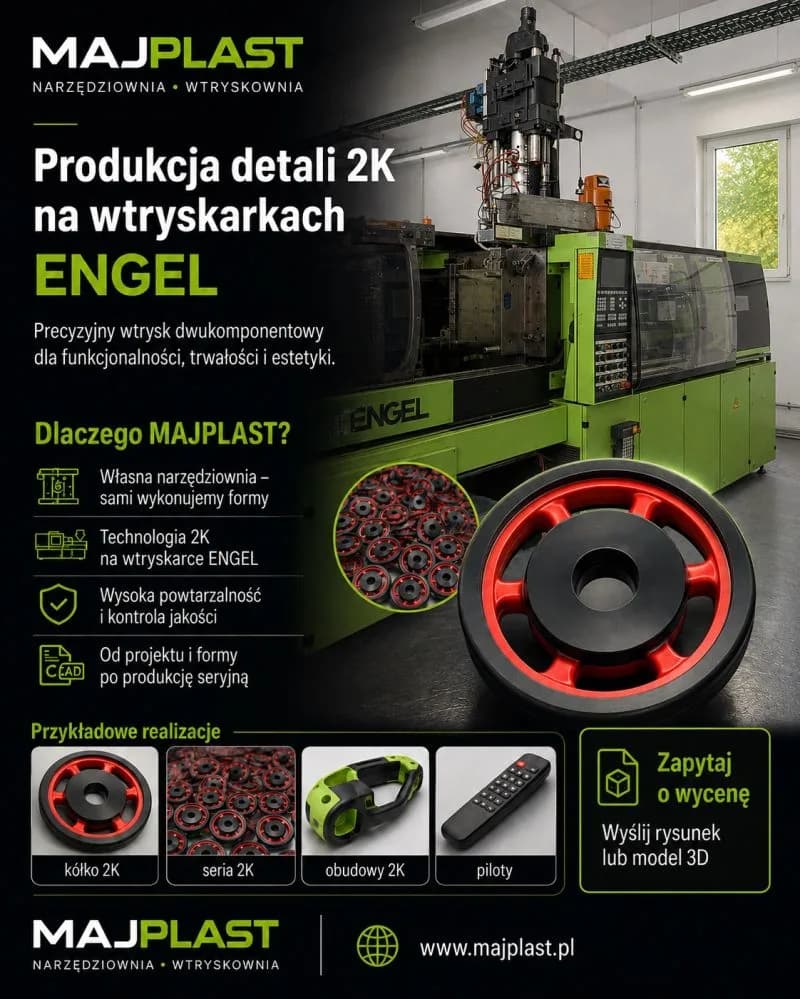 Wtrysk dwukomponentowy 2K – MAJ-PLAST Gdańsk